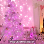 suddus Pink Valentine Day Fairy Lights Battery Operated, 66ft 200 LED String - Image 5