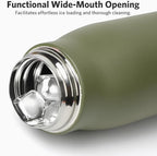 Small Water Bottle, Dusgut Insulated Water Bottle, Stainless Steel, Wide Mouth - Image 2