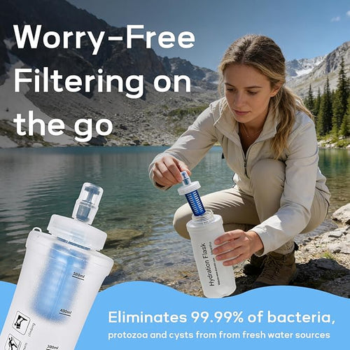 1L Soft Flask Water Bottle, Collapsible Water Bottle - Image 2