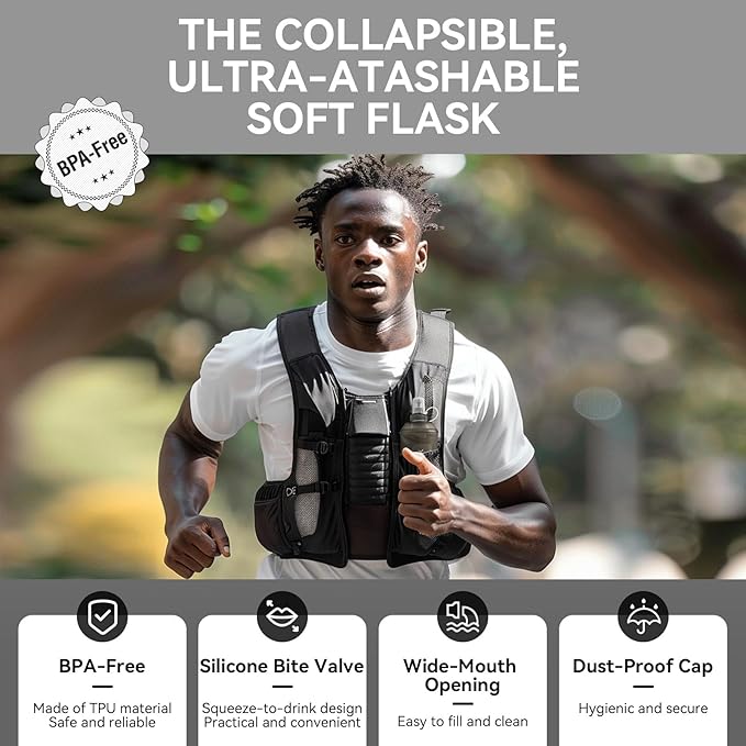 250ml Soft Flask Soft Water Bottle - Image 4