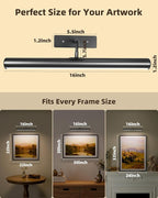 EZVALO Picture Lights for Wall, 16in Rechargeable 6000mAh Battery Operated - Image 4