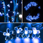ITICdecor Outdoor Solar Flower String Lights Waterproof 50 LED Fairy Light - Image 5