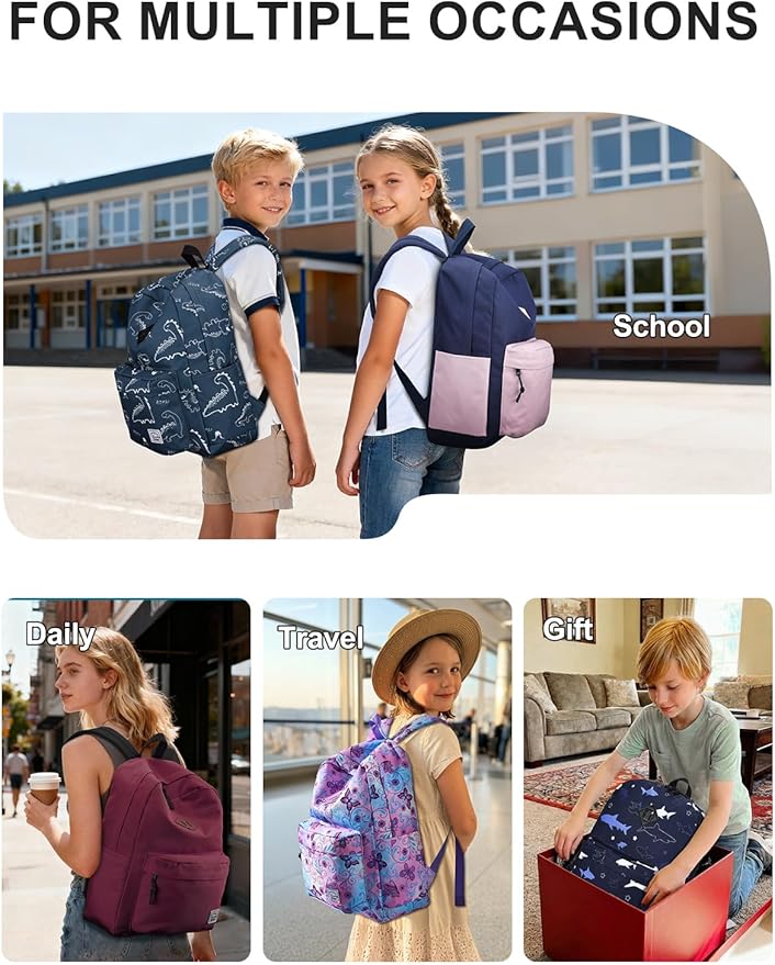VASCHY Backpack for School, Lightweight Water Resistant Bookbag Casual Daypack - Image 7