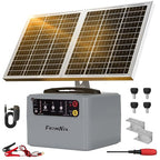 30 Miles/48km Solar Electric Fence Charger, 15W Solar Powered Fencer by LEOMAUNYX