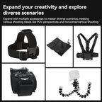 Action Camera Accessories Adventure Kit, Includes Helmet Mount, Chest Strap - Image 6