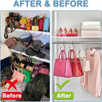 24-Pack Purse Hangers for Closet, Large 5-inch Twist Design Hooks for Bags - Image 3
