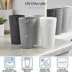 US Acrylic Newport 20 ounce Unbreakable Plastic Stackable Water Tumblers in - Image 3