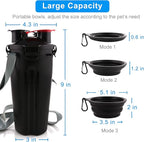Dog Travel Water Bottle Collapsible Bowls, 2 in 1 Pet Food Container - Image 6