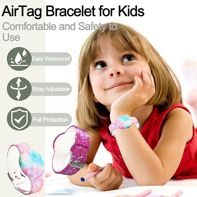 2 Pack Waterproof AirTag Bracelet - Image 2