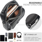 Augus Leather Small Messenger Bag - Image 6