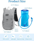 Hydration Backpack with 2L Water Bladder, Hiking Water Backpack - Image 2