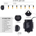 Halloween Orange String Lights Decorations，2 Pack 17.8 Feet 50 LED Battery - Image 4