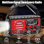 20000mah Emergency Radio, SW/NOAA/AM/FM Weather Radio, Solar Powered Hand Crank - Image 7