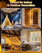 Twinkle Star 2 Pack 100 LED Star String Lights, Plug in Fairy String Lights - Image 6