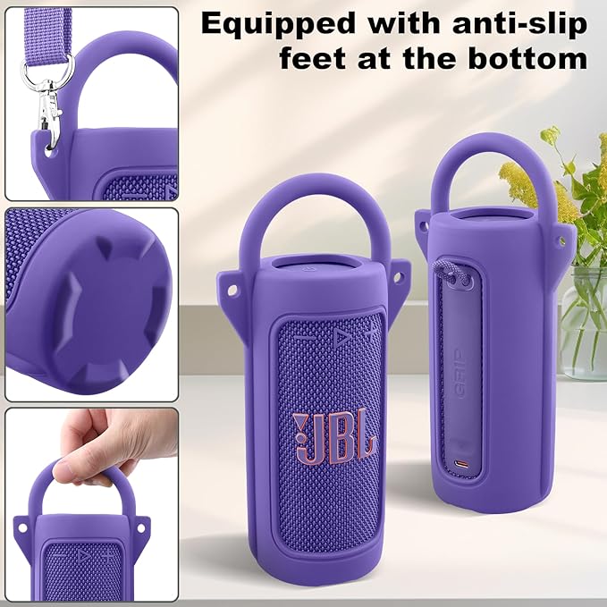 for JBL Grip Portable Waterproof Speaker Silicone Case, Portable Travel Soft - Image 4