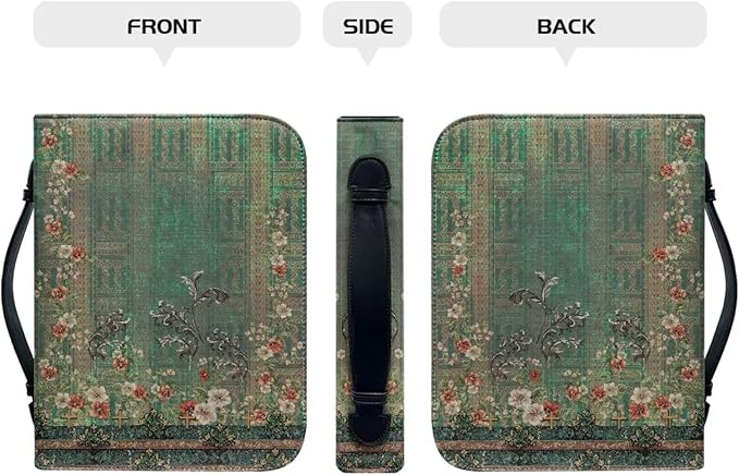 Leather Bible Covers for Women Medium Size Bible Case for Grils Bible Bag Tote - Image 2