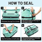 MIER Waterproof Duffel Bag Motorcycle Dry Bag Backpack Large Roll-Top Heavy - Image 6