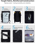 ECOHUB Small Hiking Backpack for Men Women, 20L Lightweight Travel Backpacks - Image 7