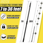7-36 ft Telescopic Extension Pole - Image 2