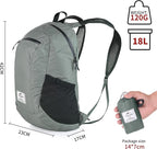 Naturehike 18L Lightweight Hiking Backpack, Waterproof Camping Packable - Image 5