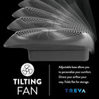 O2COOL Treva 10-Inch Portable Desktop Air Circulation Battery Fan, 2 Speed - Image 7