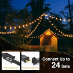 ZJOJO 100FT Outdoor String Lights, G40 Globe Outdoor Lights - Image 7