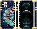 Compatible with iPhone 12 Case, Starry Sky Colourful Mandala Luxury Golden - Image 2
