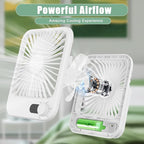 Travel Fan for Sleeping, 6.8" Small Portable Fan Rechargeable Battery Powered - Image 5