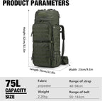 Mardingtop 75L Molle Hiking Internal Frame Backpacks - Image 2