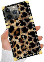 Compatible with iPhone 13 Pro Case, Seamless Gold Chain Leopard Luxury Golden - Image 5