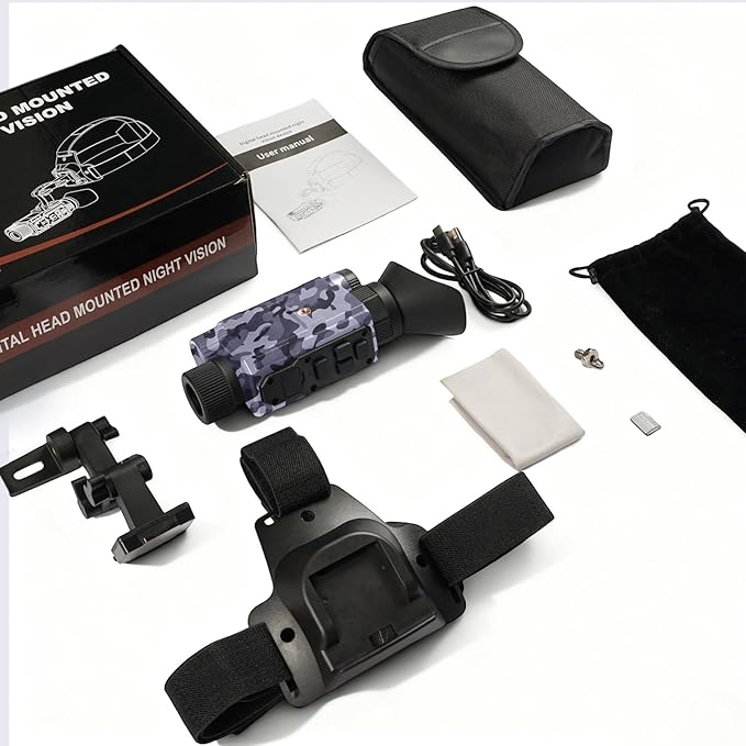BIBIRE Night Vision Goggles, Head Mounted Night Vision Monocular 8X Digital - Image 7