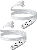 DEWENWILS 6FT Flat Plug Extension Cord, 3 Prong Ultra Thin Power Strip by DEWENWILS