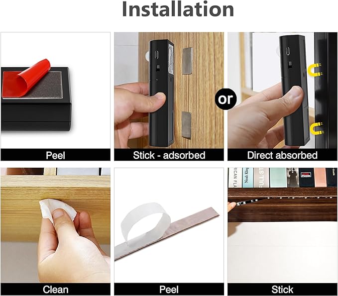WOBANE Motion Sensor Closet Strip Lights, Rechargeable Motion Activated Light - Image 6