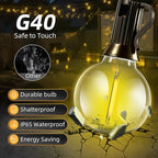 50FT Solar Lights Outdoor Waterproof: G40 15M Shatterproof Bulbs Patio Lights - Image 6