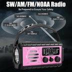 74000mWh Emergency Radio with NOAA Weather, Portable Hand Crank SW/AM/FM - Image 2