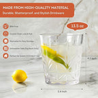 Lily's Home Unbreakable Premium Drinking Glasses Set of 4, Plastic Cups - Image 4
