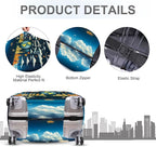 ANNA QUEEN World Travel Luggage Cover, Adventure Theme Suitcase Protector - Image 3