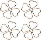 16-Pack Gold Heart Carabiner Clips, Cute Keychain Accessories - Image 3
