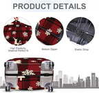 ANNA QUEEN Christmas Plaid Luggage Cover, Stretchable Washable Travel Sleeve - Image 4