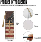 XL Bible Cover Case for Women Men Amercan Flag and Cross PU Leather Bible Case - Image 6