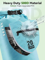HEETA Waterproof Dry Bag with Front Zippered Pocket - Image 4
