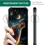 for iPhone XR Case, Star Cave Hungry Wolf Pattern Graphic Design Girl Boy Soft - Image 4