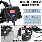 LED Rechargeable Headlamp, 000 Lumens Head Lamps Super Bright Long Distance - Image 3