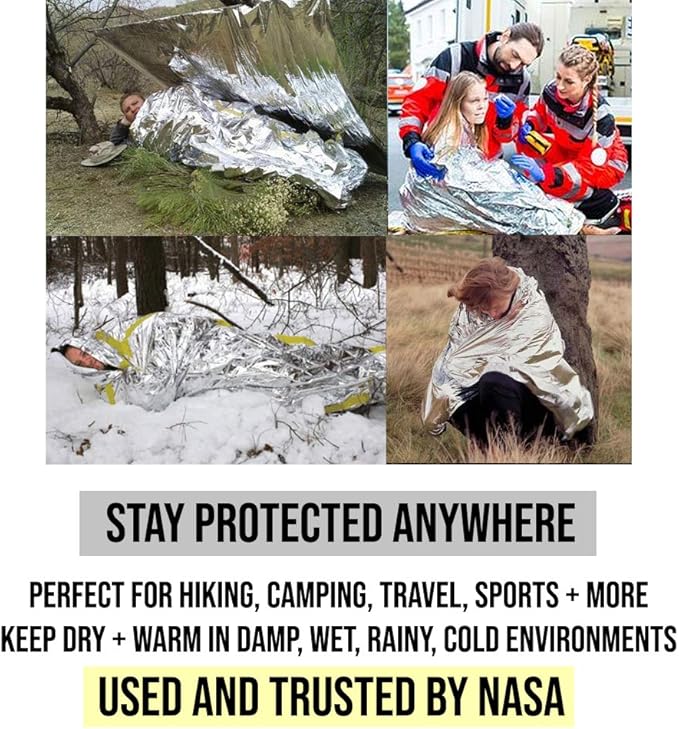 ASA TECHMED Emergency Mylar Thermal Blanket, Foil Rescue Space Blanket - Image 4