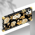 Compatible with iPhone 12 Pro Max Case, Blooming Rose Golden Flower Luxury - Image 4