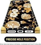Compatible with iPhone XR Case, Blooming Rose Golden Flower Luxury Golden - Image 5