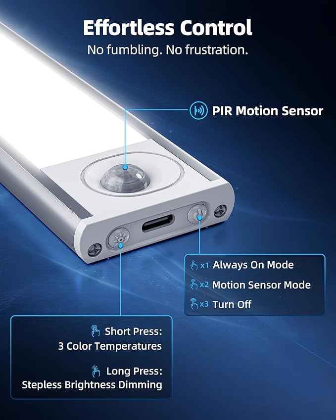16inch Under Cabinet Lighting, Magnetic Closet Lights - Image 7