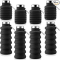 Lallisa 4 Pcs Collapsible Water Bottles 17 oz Reusable Silicone Foldable Travel by Lallisa