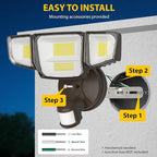 Abovizo 90W Motion Sensor Outdoor Lights, 10000LM LED Flood Light Outdoor - Image 7