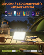 Eventek LED Camping Lantern Rechargeable, 20000mAh Portable Camping Lights up - Image 4